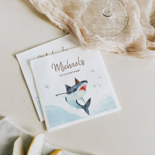 Hai-Kiefer-Einladung Serviette