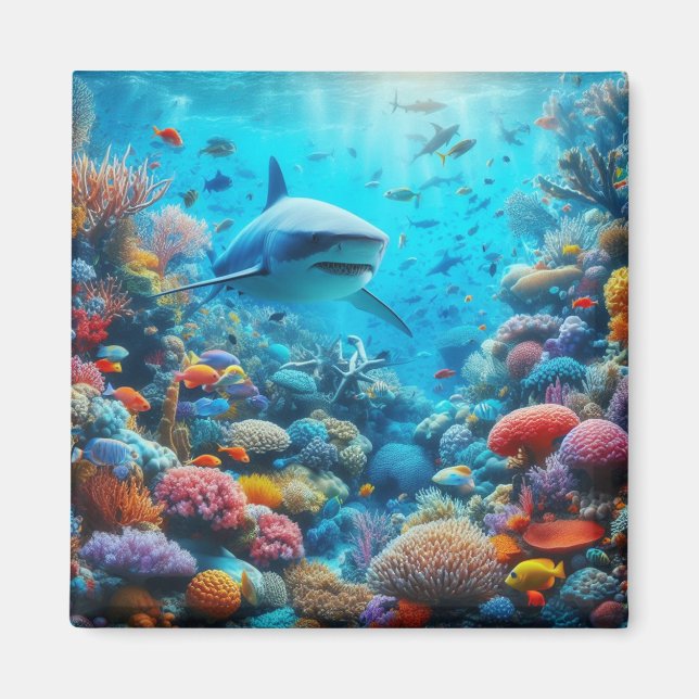 Hai-Kühlschrankmagnet Magnet (Vorne)