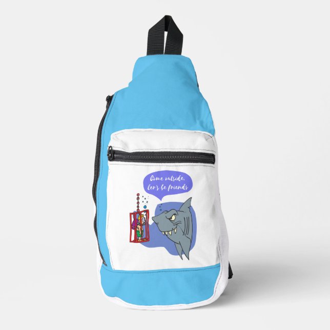 Hai, lass uns Freunde sein Crossbody Bag (Vorderseite)