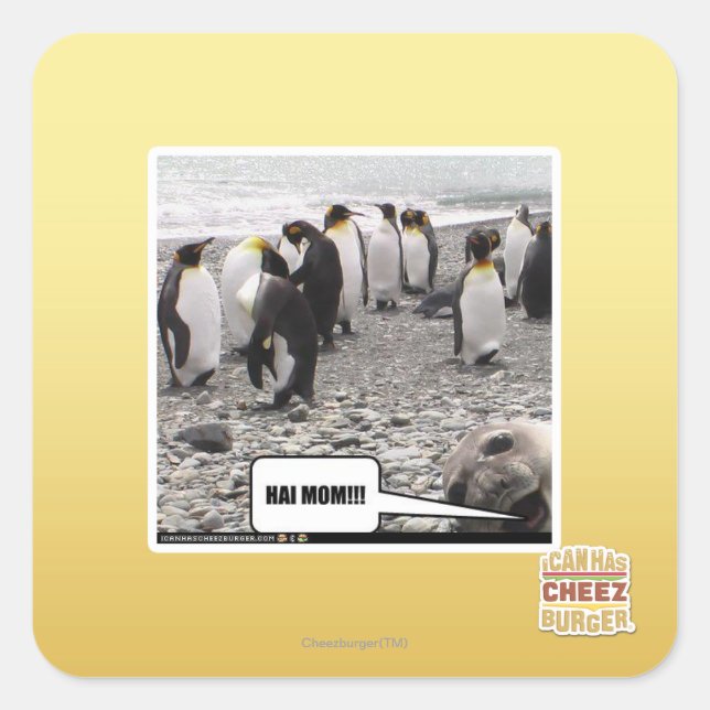 HAI MAMA!!! QUADRATISCHER AUFKLEBER (Vorderseite)