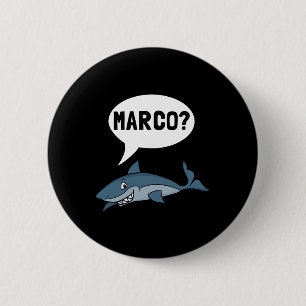 Hai Marco Polo Ozean Urlaub Lustig Button