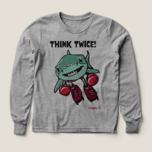 Hai mit Boxhandschuhen Langarm-T-Shirt