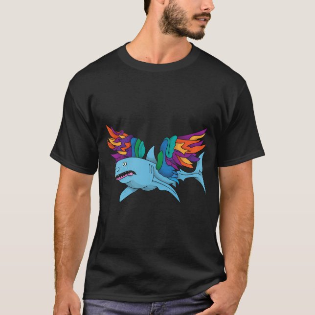 Hai mit Flügeln T-Shirt (Vorderseite)
