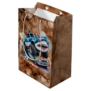 Hai Monster Truck Matsch Spritzer Jungen Geburtsta Mittlere Geschenktüte