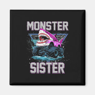 Hai Monster Truck Schwester Monster Truck sind mei Magnet