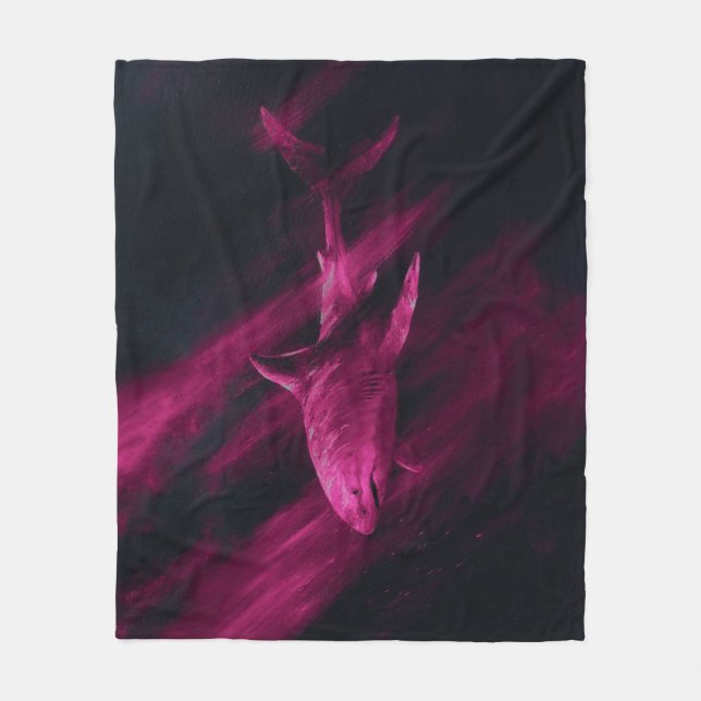 Hai Pink 50 x 60 Fleecedecke (Vorderseite)
