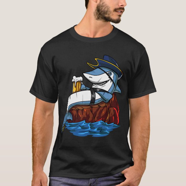 Hai Pirat Bierparty T-Shirt (Vorderseite)