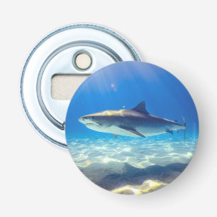 Hai schwimmen Blaues Meer Flaschenöffner
