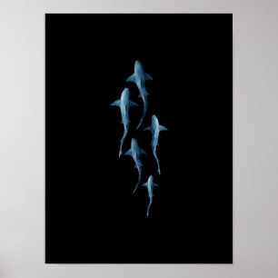 Hai - Schwimmhaie Niedliches Funny Gift Poster