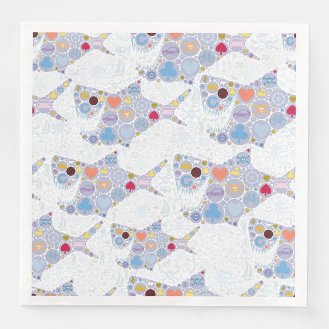 Hai-Servietten Serviette (Vorderseite)