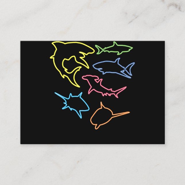 Hai-Symbol - Niedliche Haifisch-Liebhaber - Gesche Visitenkarte (Vorderseite)