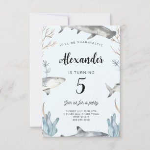 Hai unter dem Meer - Einladung von Kindern am Gebu