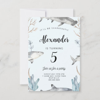 Hai unter dem Meer - Einladung von Kindern am Gebu