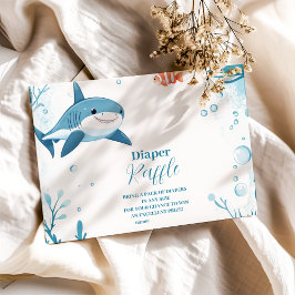 Hai unter dem Meer Tiere Diapper Raffle Begleitkarte