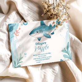 Hai unter dem Meer Tiere Diapper Raffle Begleitkarte