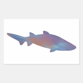 Hai unter der Ozeanoberfläche Rechteckiger Aufkleber