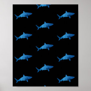 Hai Unterwasser Meereslandschaft Wildnis Poster