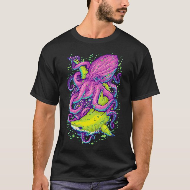 Hai vs Kraken T-Shirt (Vorderseite)
