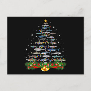 Hai-Weihnachtsbaum Hai-Liebhaber-Geschenke Ankündigungspostkarte