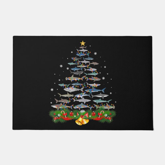 Hai Weihnachtsbaum Hai Liebhaber Geschenke Männer  Fußmatte (Vorderseite)