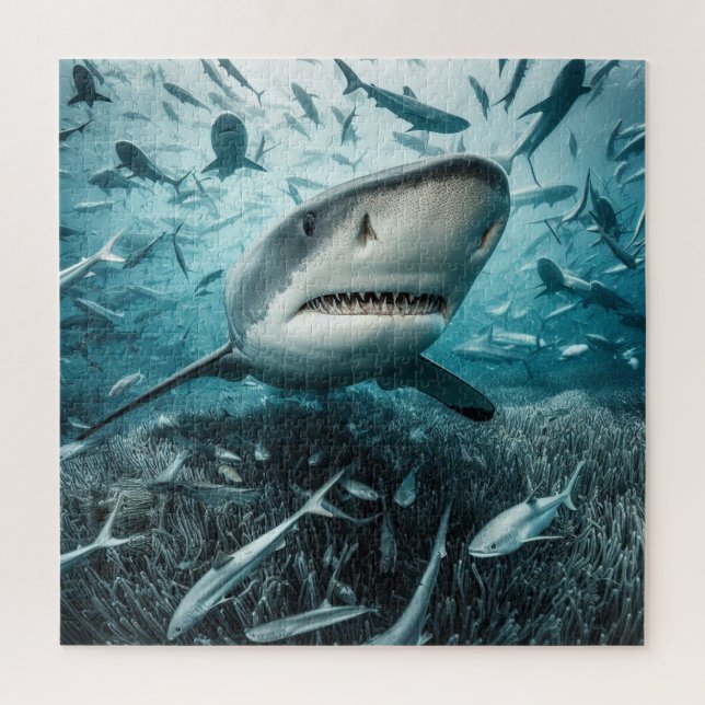 Hai zeigt die Zähne Puzzle (Vertikal)