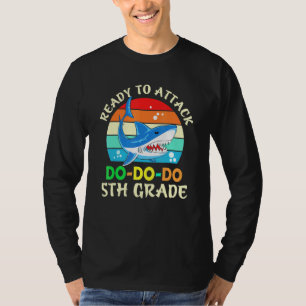 Hai zurück zur Schule bereit für Angriff 5. Klasse T-Shirt