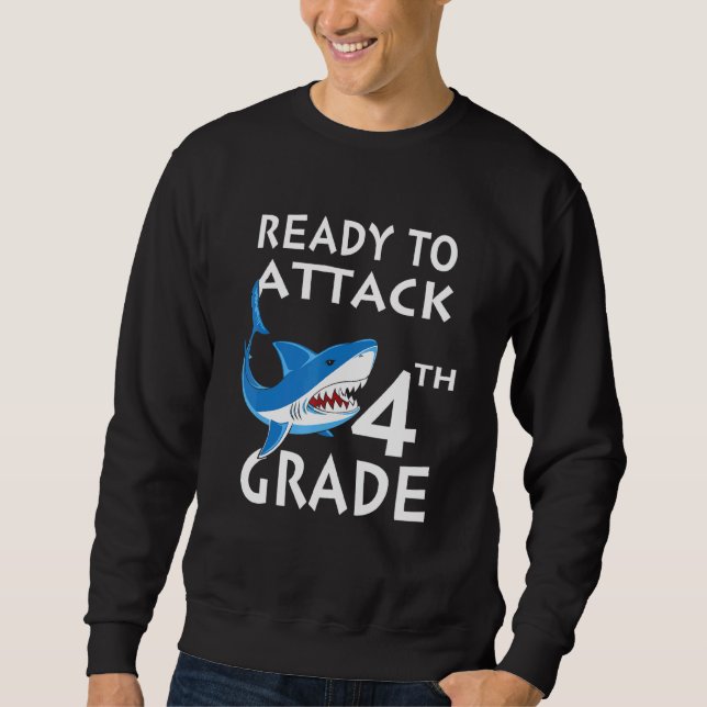 Haiangriff bereit zum Angriff 4. Sweatshirt (Vorderseite)