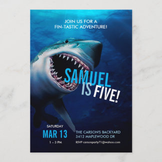 Haiangriff | Ocean Invasion Boys Geburtstag Einladung