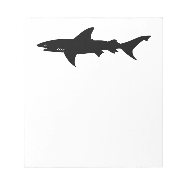 Haiangriff - Tauchen mit Haien Elegant Schwarz Notizblock (Vorderseite)