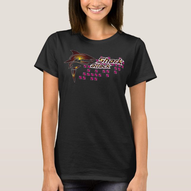 Haiangriffe Frauen Schwarzes Shirt (Vorderseite)