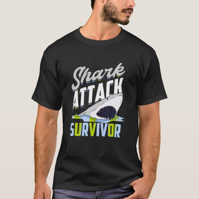 Haiangriffsüberlebende T-Shirt (Vorderseite)