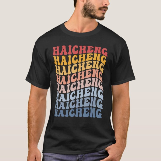 Haicheng City Groovy Retro T-Shirt (Vorderseite)