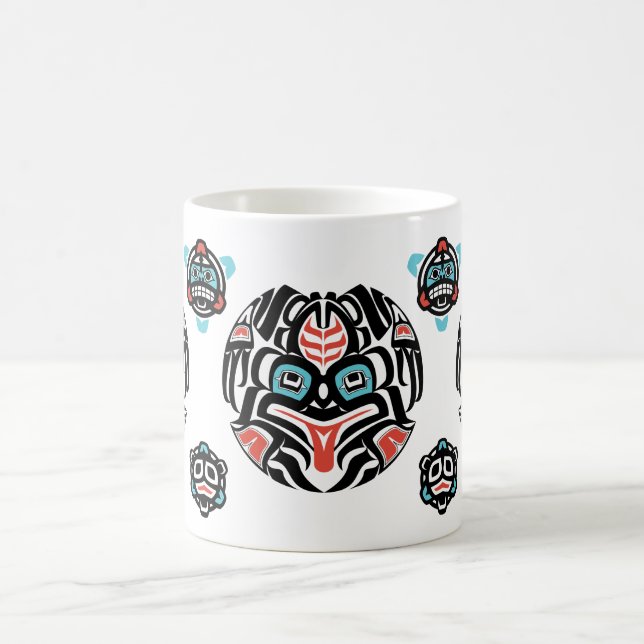 Haida-ähnlicher Frosch, gedämpfte Farben - Tasse (Mittel)