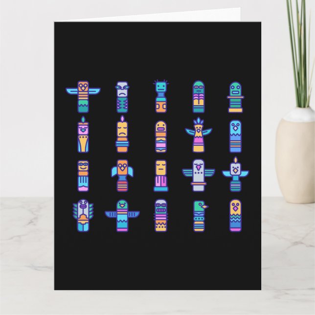 Haida Animals Indianerstolz Karte (Vorderseite)