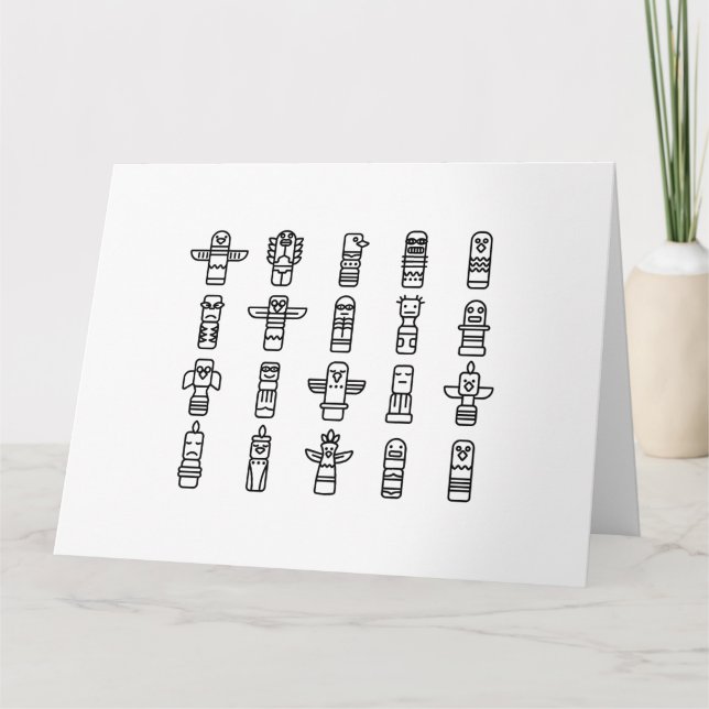 Haida Animals Native Amerikanischen Ureinwohners H Karte (Vorderseite)