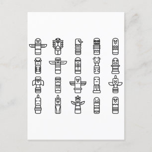 Haida Animals Native Amerikanischen Ureinwohners H Postkarte