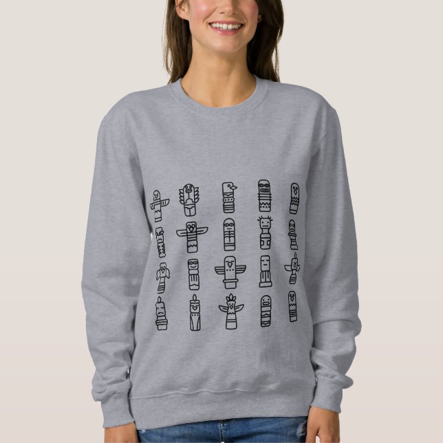 Haida Animals Native Amerikanischen Ureinwohners H Sweatshirt (Vorderseite)
