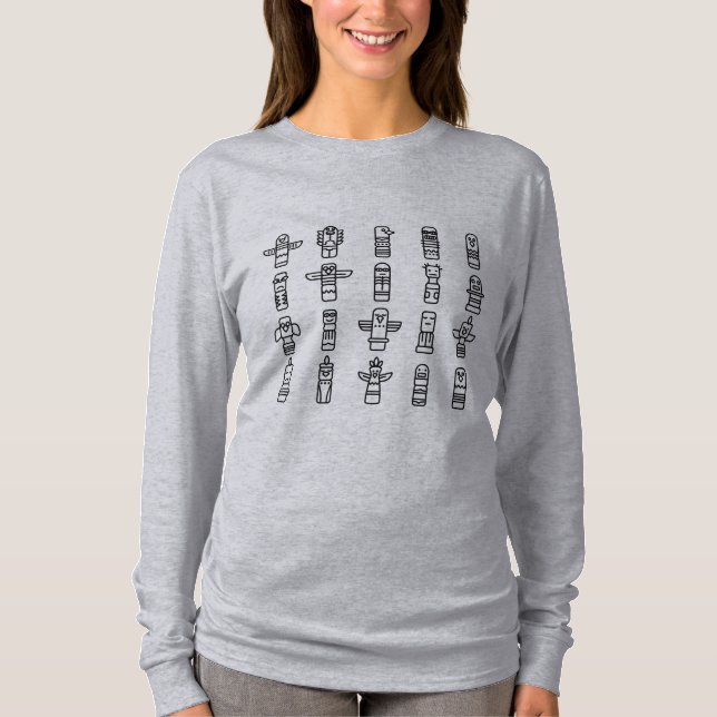 Haida Animals Native Amerikanischen Ureinwohners H T-Shirt (Vorderseite)
