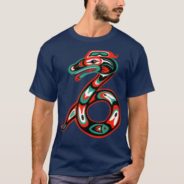 Haida art Art Native American Gift Snatem Totem T-Shirt (Vorderseite)
