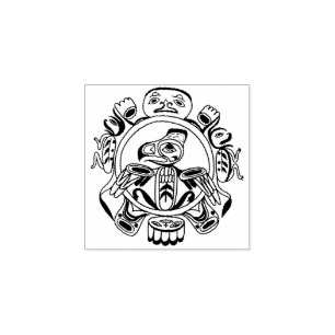 Haida art gummistempel