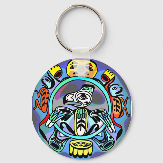 Haida Art Schlüsselanhänger (Vorderseite)