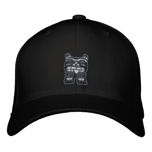 Haida Bear Bestickte Kappe (Vorderseite)