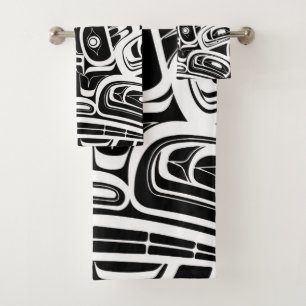 Haida Eagle Thunderbird Nordwestkolumbien Badhandtuch Set