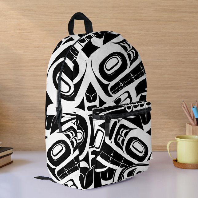 Haida Eagle Thunderbird Nordwestkolumbien Bedruckter Rucksack (Von Creator hochgeladen)