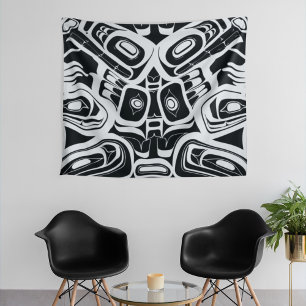 Haida Eagle Thunderbird Nordwestkolumbien Wandteppich