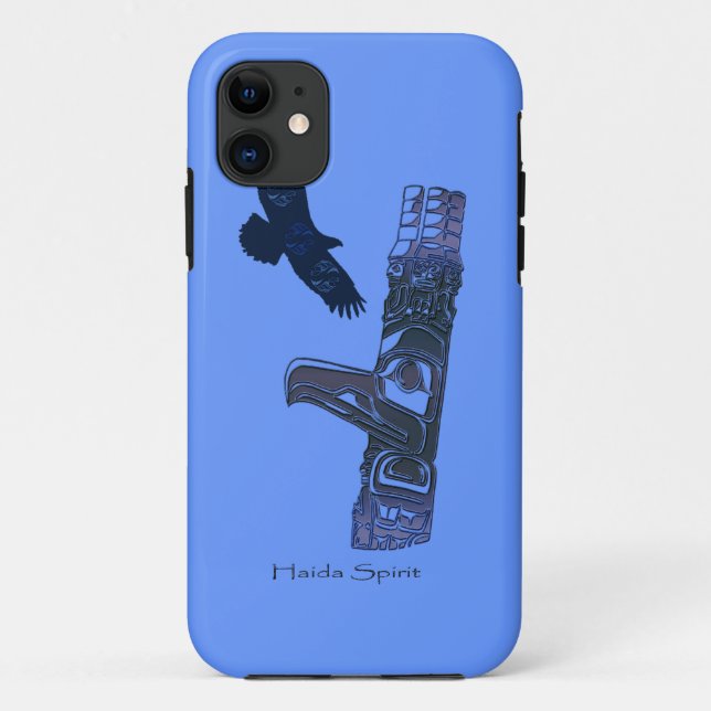 Haida Eagle & Totem Pole Kunst Case-Mate iPhone Hülle (Rückseite)