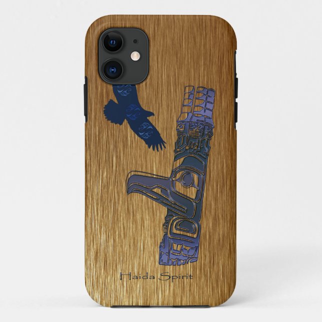 Haida Eagle & Totem Pole Kunst Case-Mate iPhone Hülle (Rückseite)
