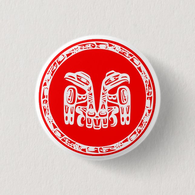Haida-Flagge Button (Vorderseite)
