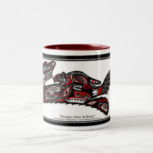 "HAIDA-GEIST-TASSE" gebürtiger Amerikaner-Otter Zweifarbige Tasse