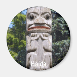Haida Native American Totem Pole Art Magnet